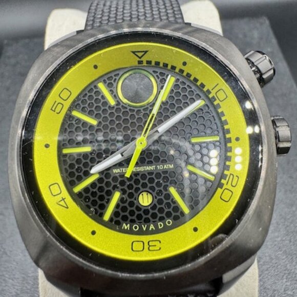 Movado Bold Black Dial Black Silicone Men's Watch Model 3600211 - Picture 3 of 13